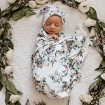Load image into Gallery viewer, Jersey Cotton Wrap and Beanie Set - Eucalypt
