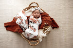 Load image into Gallery viewer, Jersey Cotton Wrap And Topknot Set - Rosebud