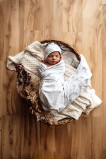 Load image into Gallery viewer, Jersey Cotton Wrap and Beanie Set - Silver Gum
