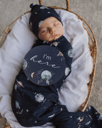 Load image into Gallery viewer, Jersey Cotton Wrap and Beanie Set - Milky Way