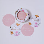Load image into Gallery viewer, Poopy & Musk Pink - Reversible Milestone Cards - The Little Je'EL.Co