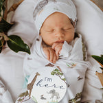 Load image into Gallery viewer, Safari & Navy - Reversible Milestone Cards - The Little Je'EL.Co