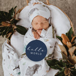 Load image into Gallery viewer, Safari & Navy - Reversible Milestone Cards - The Little Je'EL.Co