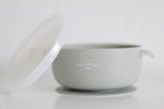 Load image into Gallery viewer, Silicone Suction Bowl w/Lid - Sage - The Little Je'EL.Co