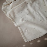 Load image into Gallery viewer, Knitted Pointelle Baby Blanket (Ivory) - The Little Je'EL.Co