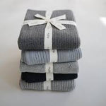 Load image into Gallery viewer, Knitted Pointelle Baby Blanket (Gray Melange) - The Little Je'EL.Co