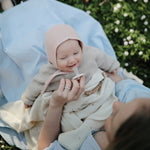 Load image into Gallery viewer, Knitted Pointelle Baby Blanket (Ivory) - The Little Je'EL.Co