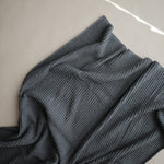 Load image into Gallery viewer, Knitted Ribbed Baby Blanket (Dark Gray Melange) - The Little Je'EL.Co