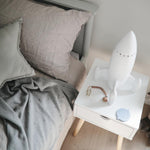 Load image into Gallery viewer, Knitted Pointelle Baby Blanket (Gray Melange) - The Little Je'EL.Co