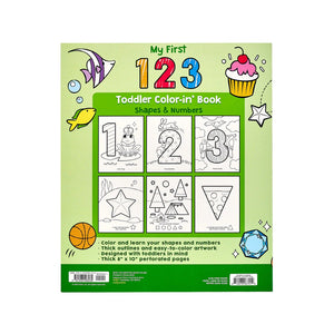 Toddler Colouring Book - 123 Shapes & Numbers