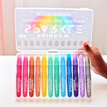 Load image into Gallery viewer, Rainbow Sparkle Watercolor Gel Crayons - Set of 12
