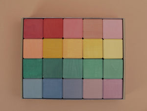 Rainbow Cubes Set, 20 Cubes