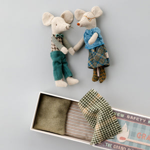 Grandma and Grandpa Mouse in Matchbox