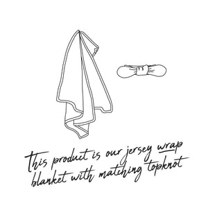 Jersey Cotton Wrap And Topknot Set - Boho Posy