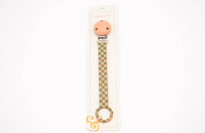 Pacifier Clip (Pattern) - Checks Sunset + Orchard