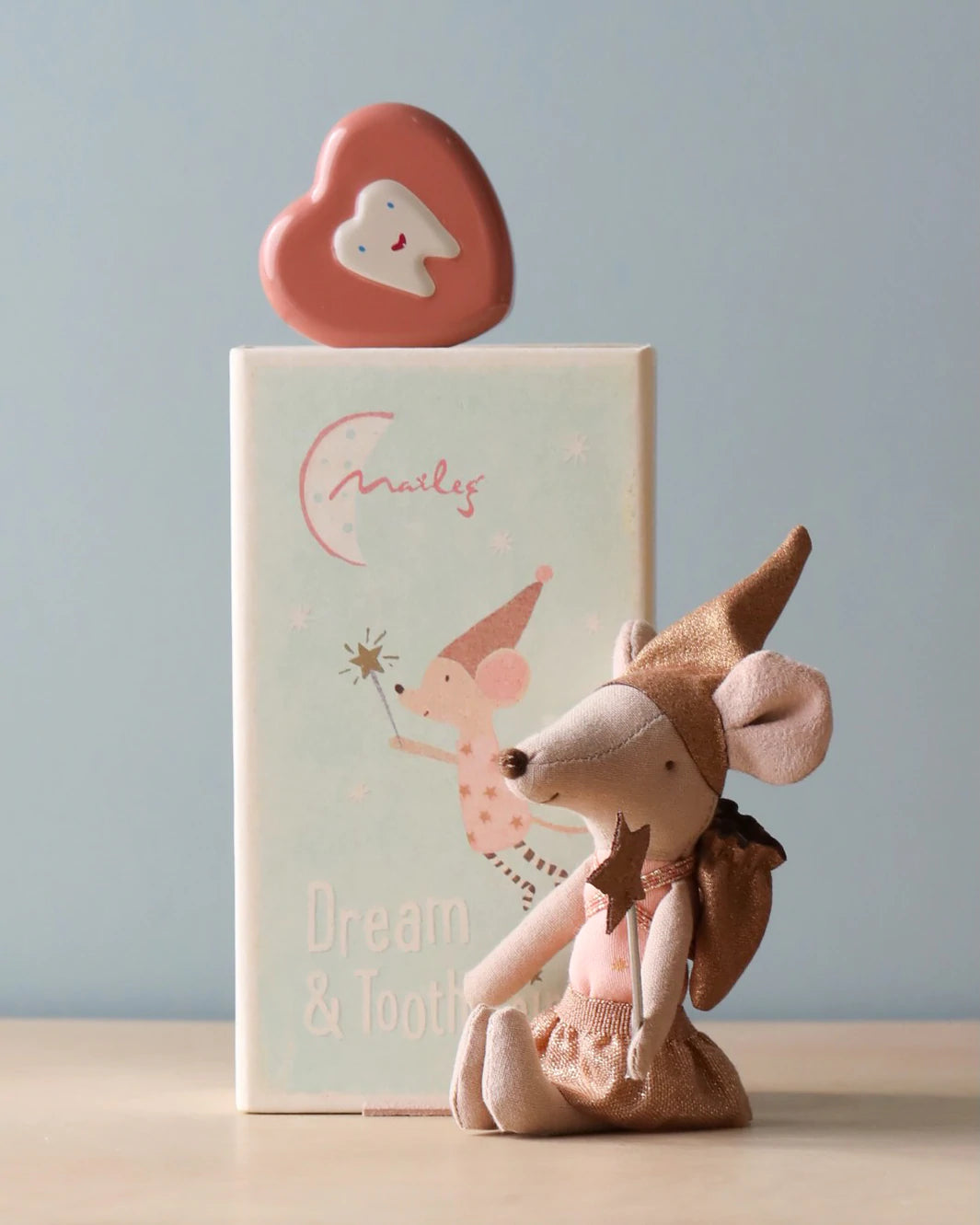Tooth Fairy Big Sister Mouse in Box - Rose