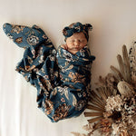 Load image into Gallery viewer, Jersey Cotton Wrap And Topknot Set - Belle
