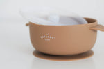 Load image into Gallery viewer, Silicone Suction Bowl w/Lid - Coco - The Little Je&#39;EL.Co
