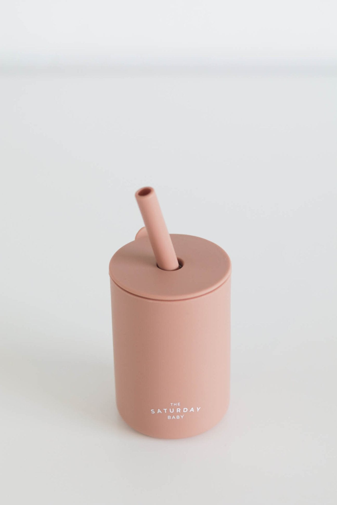 Silicone Straw Cup - Coral - The Little Je'EL.Co