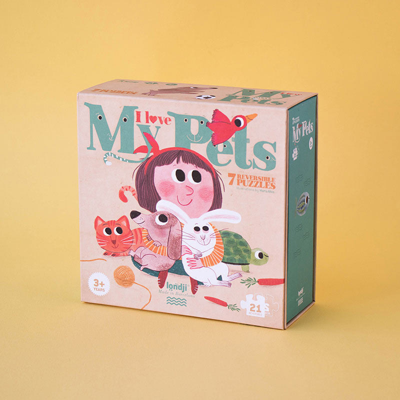 I Love My Pets | Reversible Puzzle (21 pcs)