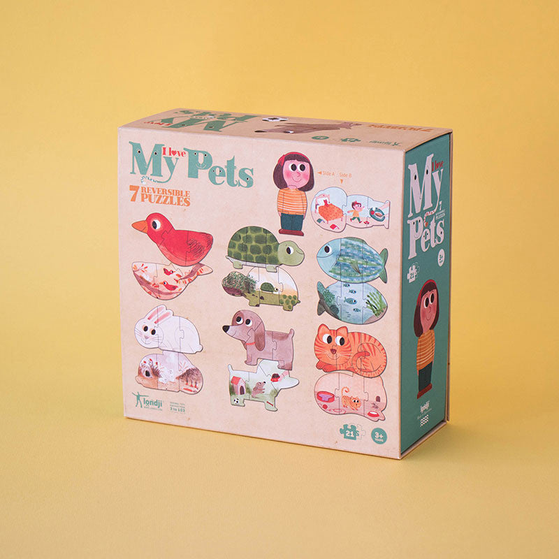 I Love My Pets | Reversible Puzzle (21 pcs)