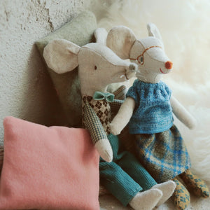 Grandma and Grandpa Mouse in Matchbox