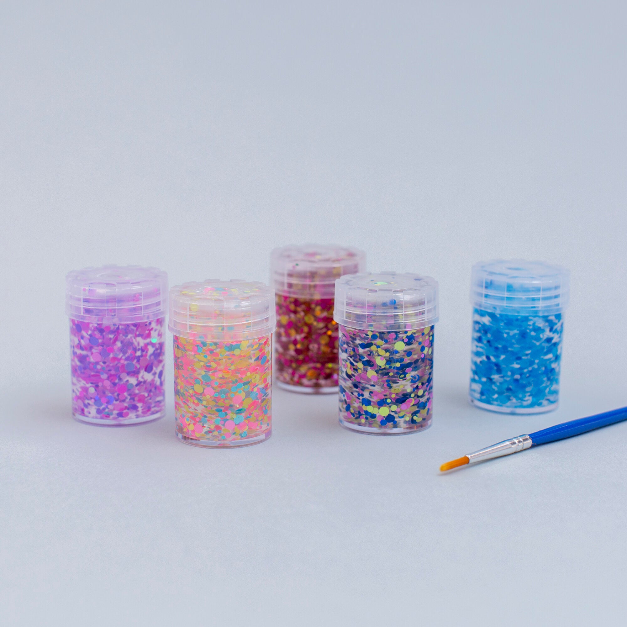 Mini Dots Pixie Paste Glitter Glue - Set of 5