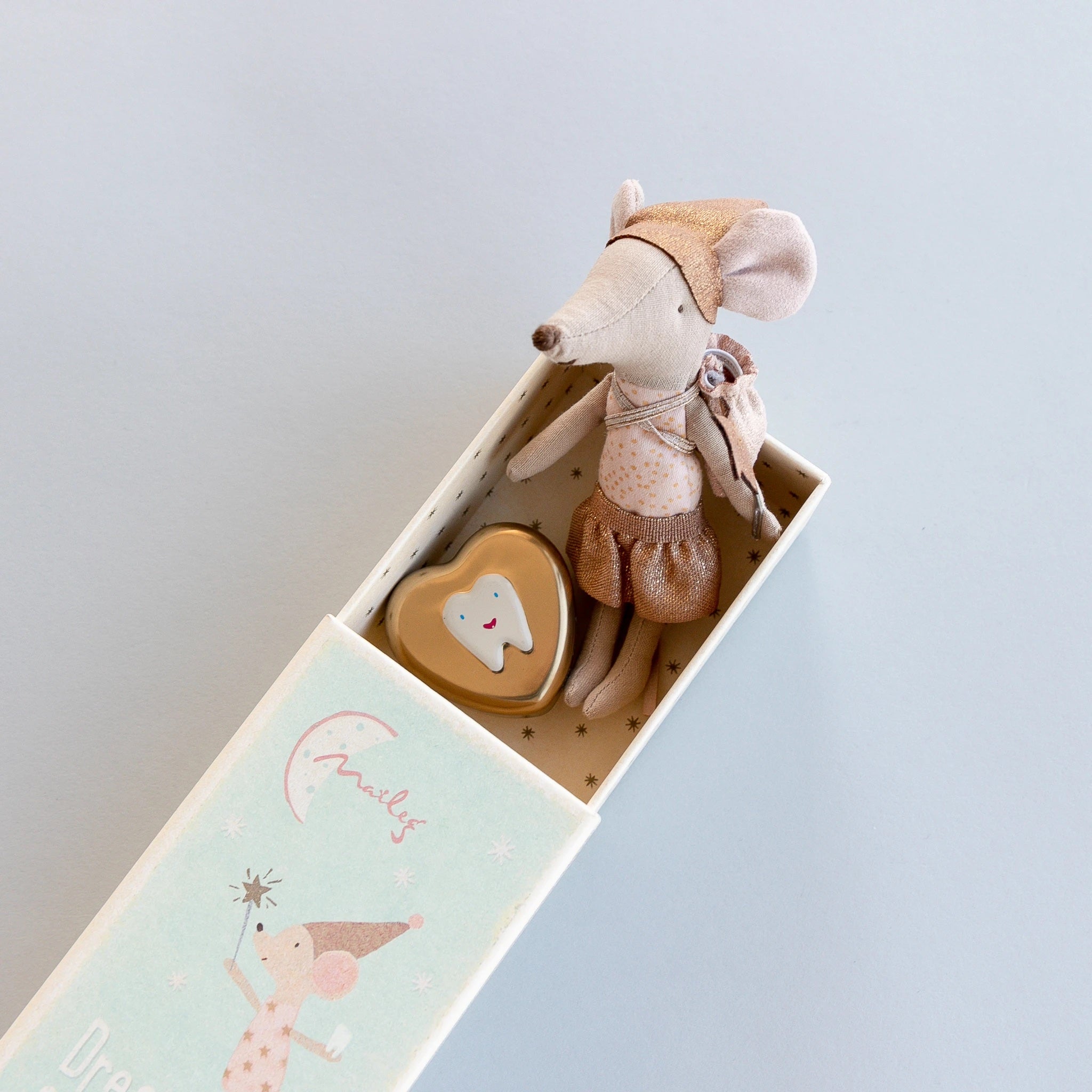 Tooth Fairy Big Sister Mouse in Box - Rose