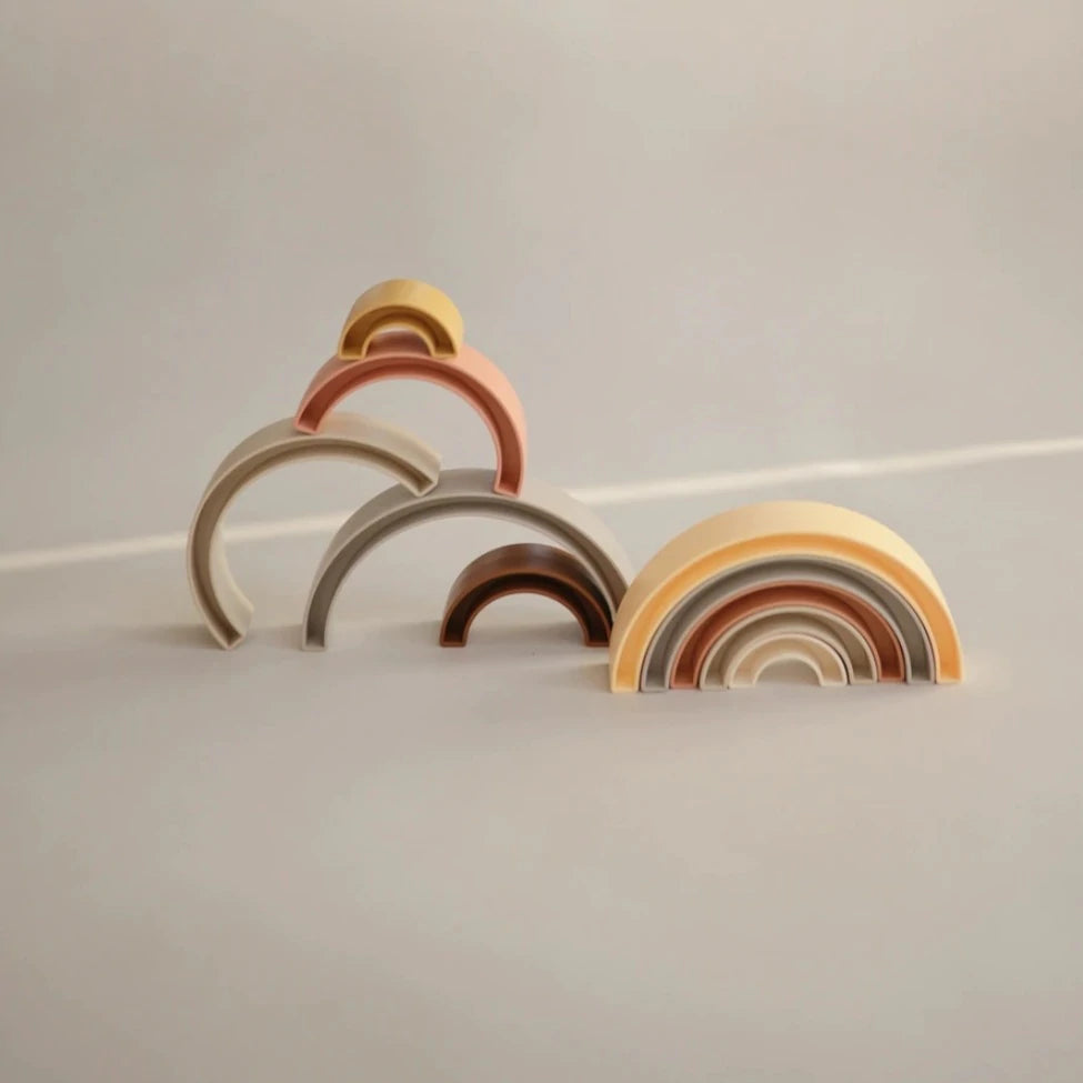 Mushie | Rainbow Stacker Toy