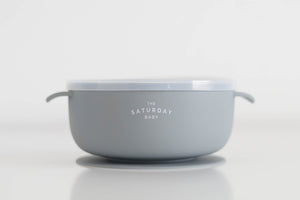 Silicone Suction Bowl w/Lid - Sky - The Little Je'EL.Co