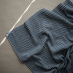 Load image into Gallery viewer, Knitted Ribbed Baby Blanket (Smoke) - The Little Je&#39;EL.Co
