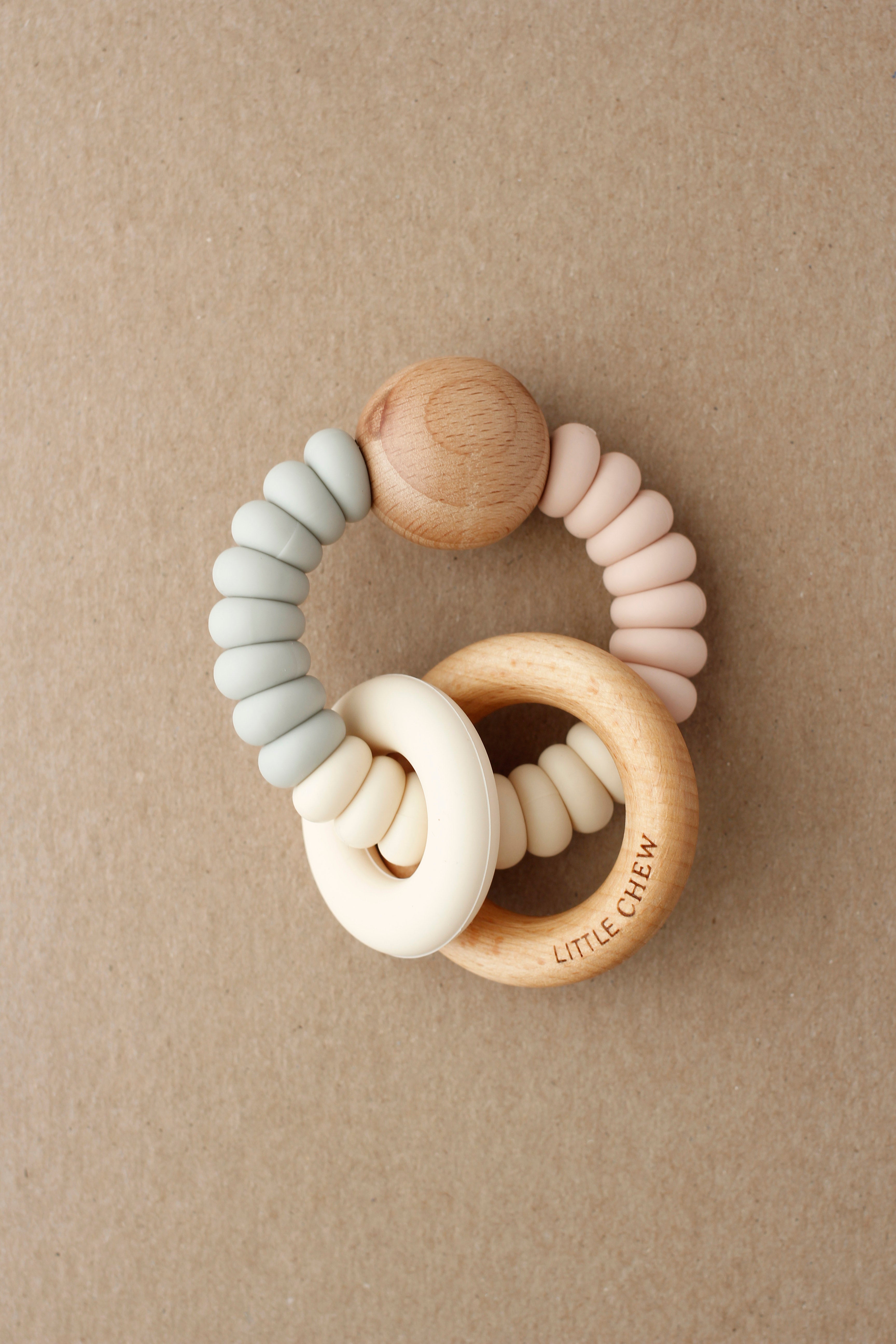 Rattle Teether - Dany | Blush - The Little Je'EL.Co