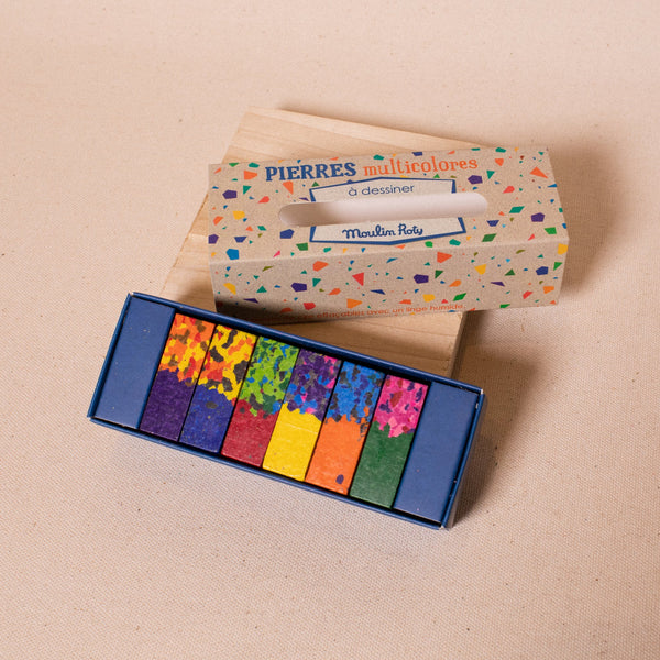 Boîte de 24 crayons de cire les pop pop Moulin Roty