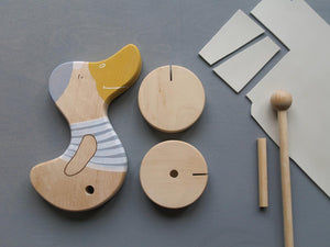 Duck Push Toy - Blue - The Little Je'EL.Co