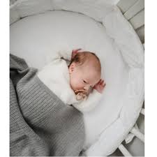 Knitted Ribbed Baby Blanket (Gray Melange) - The Little Je'EL.Co