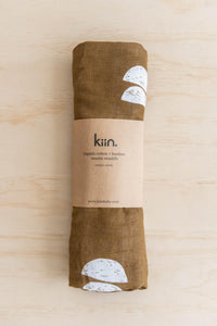 Bamboo Muslin Swaddle - UMBER - The Little Je'EL.Co